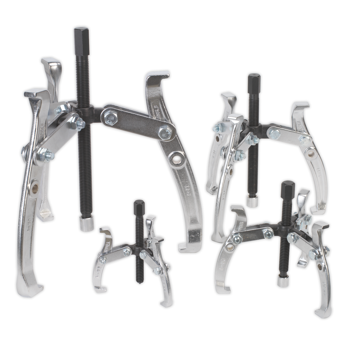 4pc Triple Leg Gear Reversible Puller Set