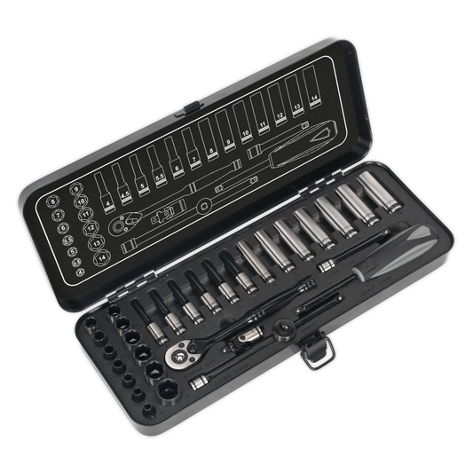 32pc 1/4"Sq Drive Socket Set - Black Series