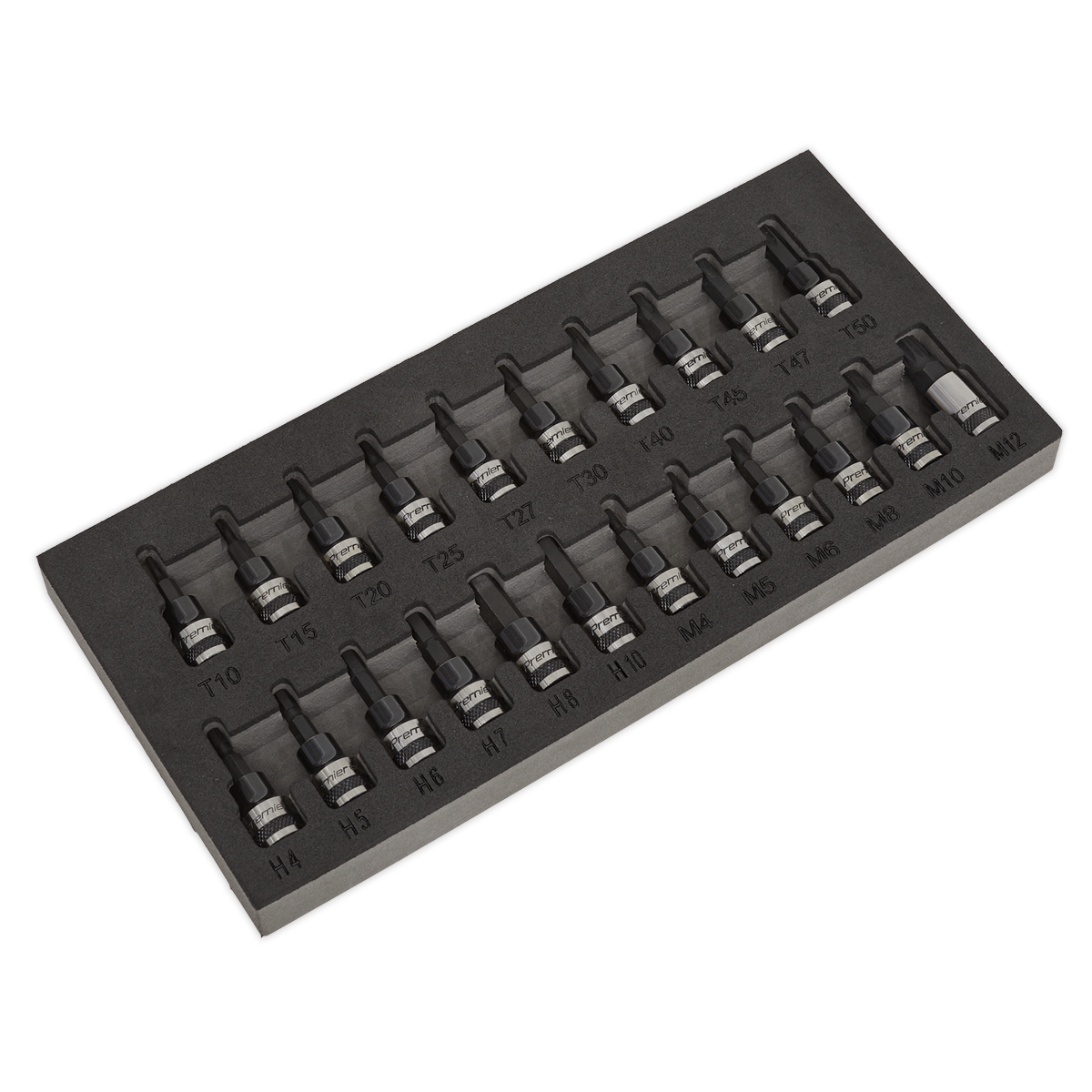 22pc 3/8"Sq Drive TRX-Star*/Hex/Spline Socket Bit Set - Black Series