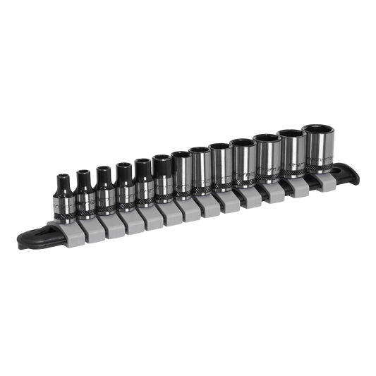 13pc 1/4"Sq Drive Socket Set - Black Series