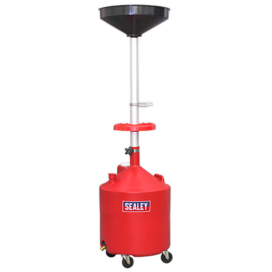 80L Mobile Oil Drainer - Gravity Discharge