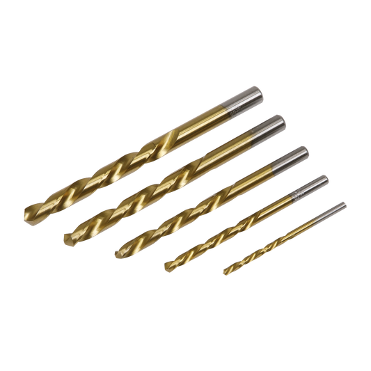 5pc Left-Hand Spiral Drill Bit Set