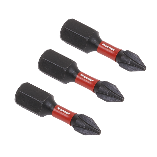 3pc 25mm Phillips #1 Impact Power Tool Bit Set