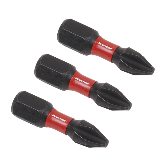3pc 25mm Phillips #2 Impact Power Tool Bit Set