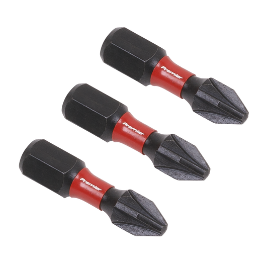 3pc 25mm Pozi #2 Impact Power Tool Bit Set