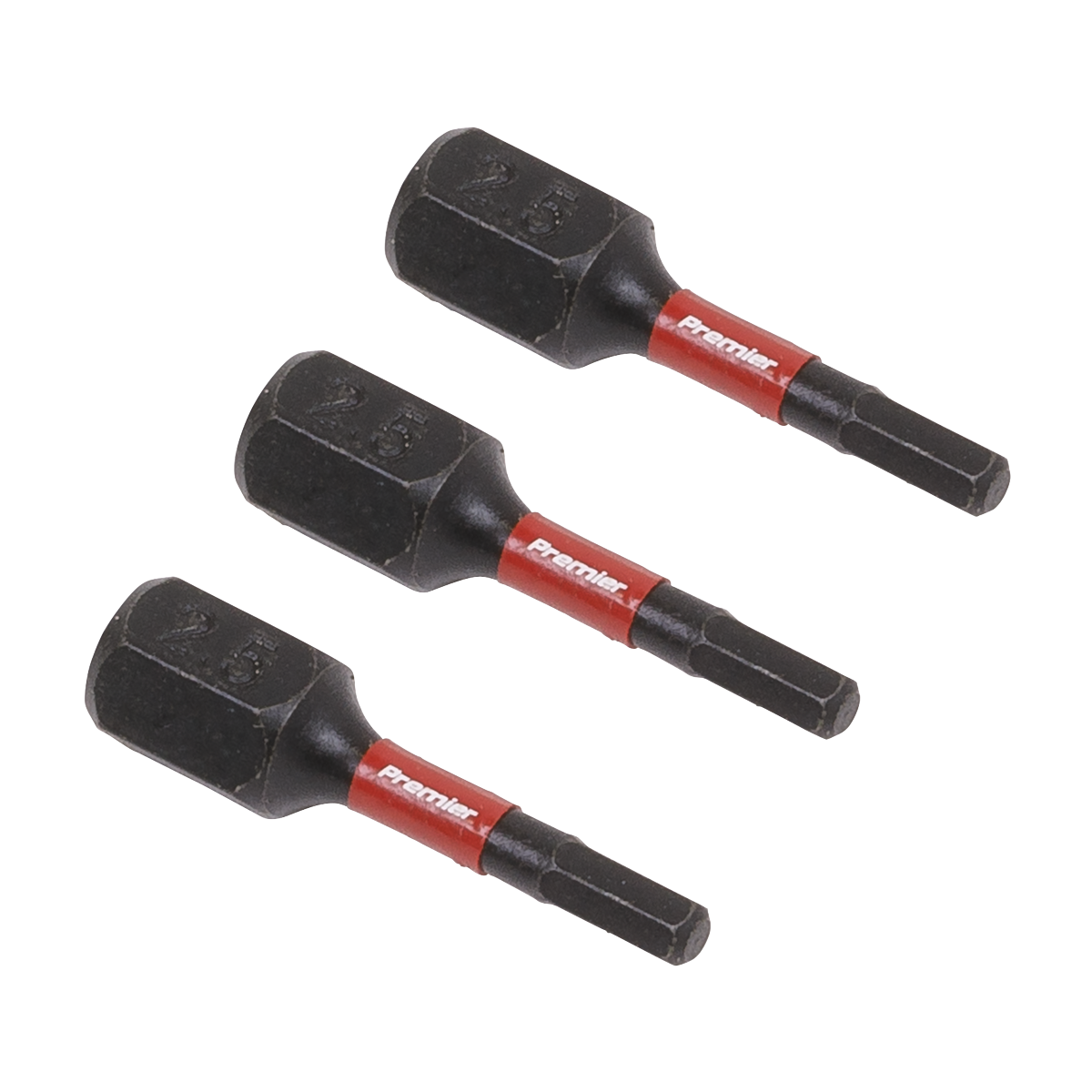 3pc 25mm Hex 2.5mm Impact Power Tool Bit Set