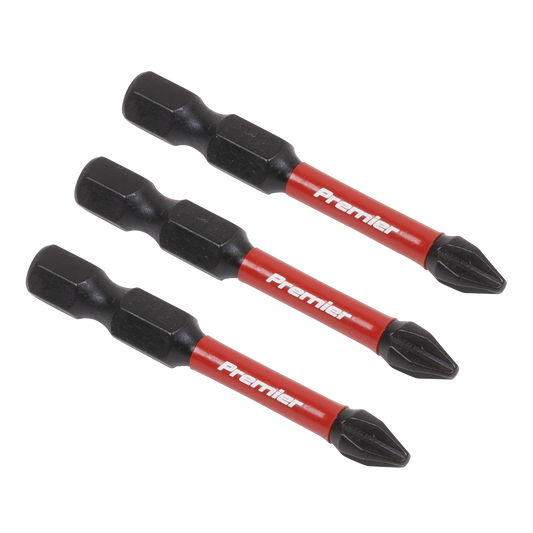 3pc 50mm Phillips #2 Impact Power Tool Bit Set