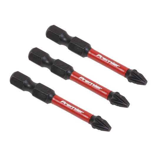 3pc 50mm Pozi #2 Impact Power Tool Bit Set