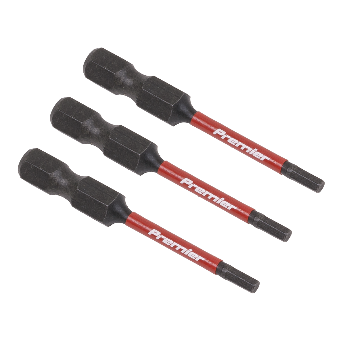 3pc 50mm Hex 2.5mm Impact Power Tool Bit Set
