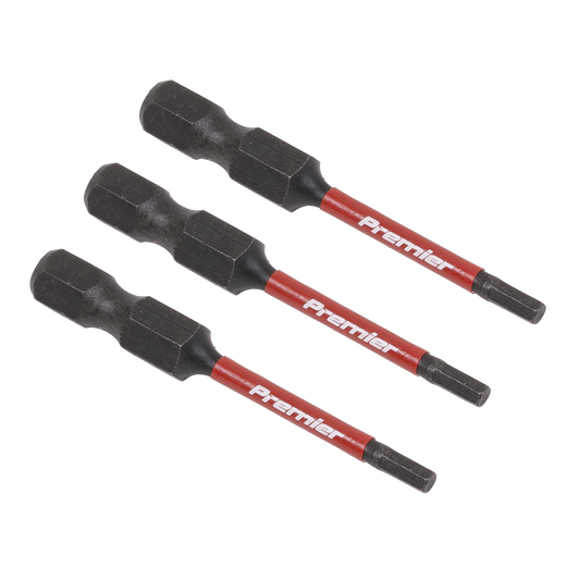 3pc 50mm Hex 2.5mm Impact Power Tool Bit Set