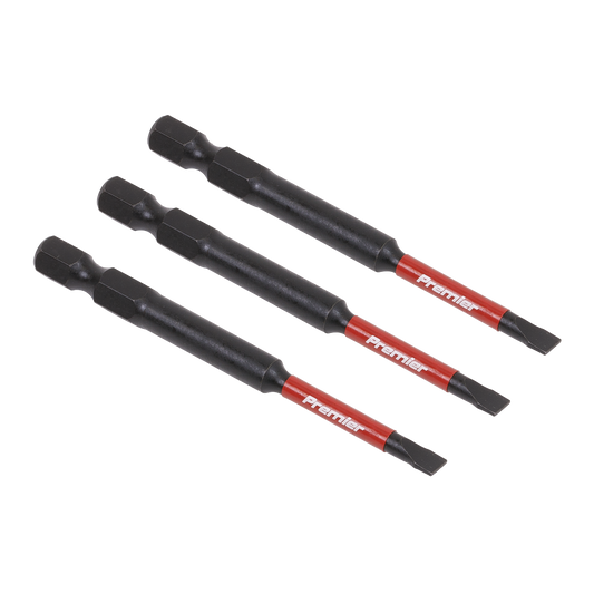 3pc 75mm Slotted 4.5mm Impact Power Tool Bit Set