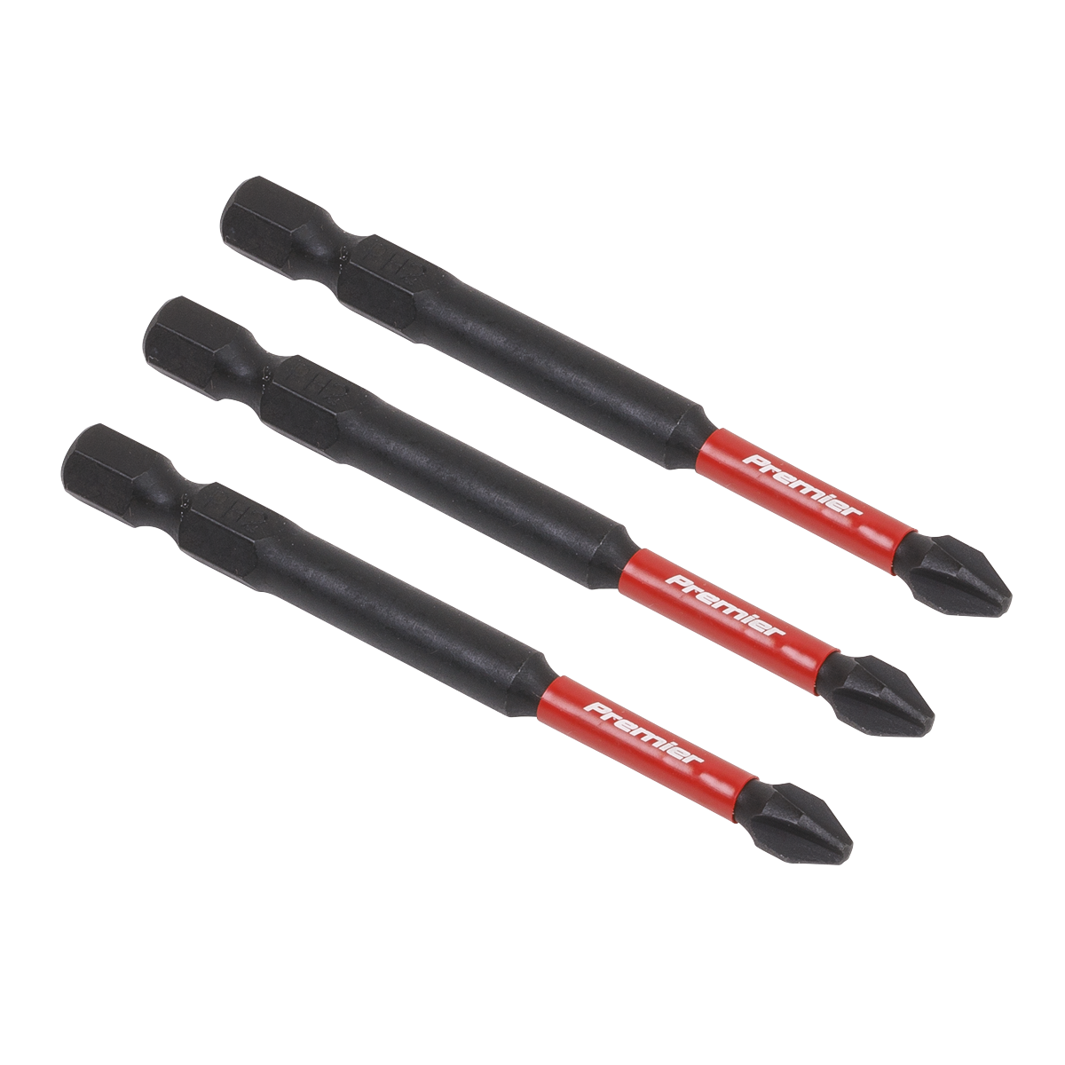 3pc 75mm Phillips #2 Impact Power Tool Bit Set