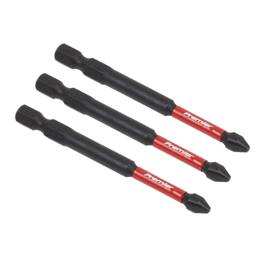 3pc 75mm Phillips #2 Impact Power Tool Bit Set