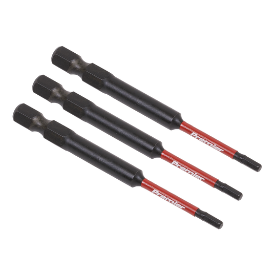 3pc 75mm Hex 2.5mm Impact Power Tool Bit Set
