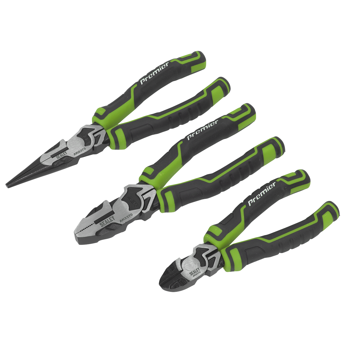 3pc High Leverage Pliers Set - Hi-Vis Green