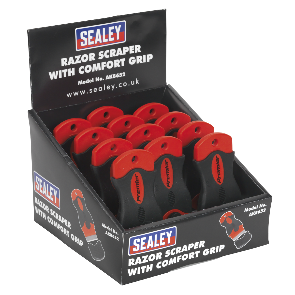 Razor Scraper with Comfort Grip - Display Box of 12