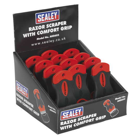 Razor Scraper with Comfort Grip - Display Box of 12