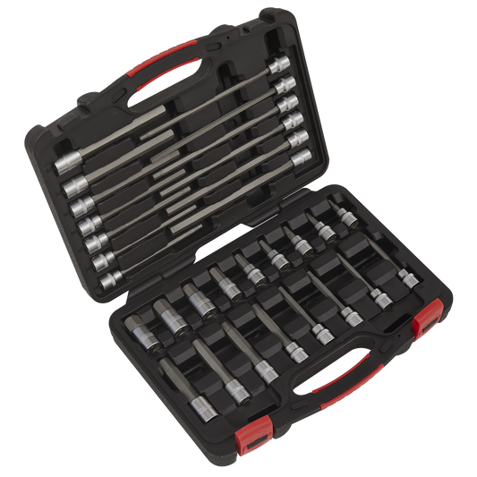 30pc 3/8"Sq Drive Hex Socket Bit Set - Platinum Series