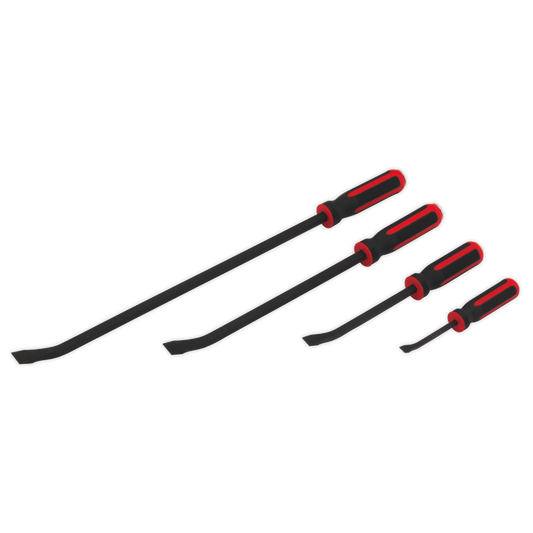 4pc Heavy-Duty Pry Bar Set with Hammer Cap