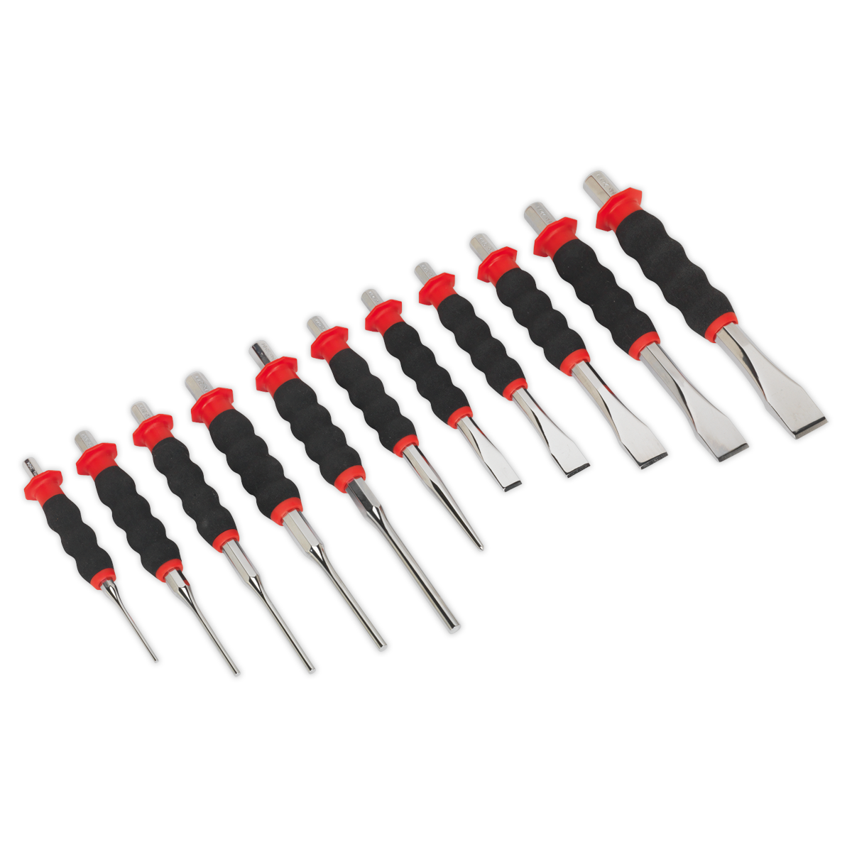 11pc Sheathed Punch & Chisel Set