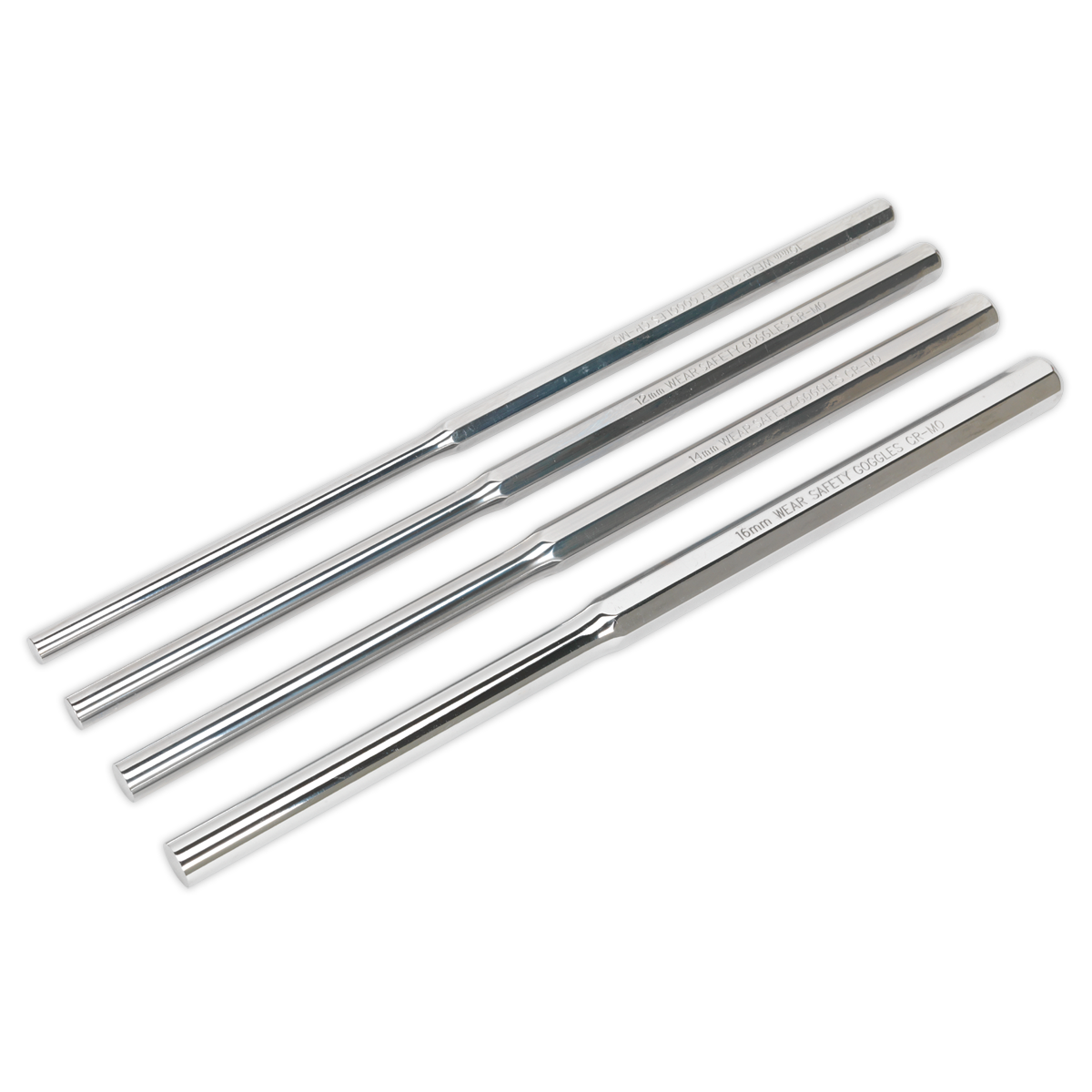 4pc 350mm Extra-Long Parallel Pin Punch Set