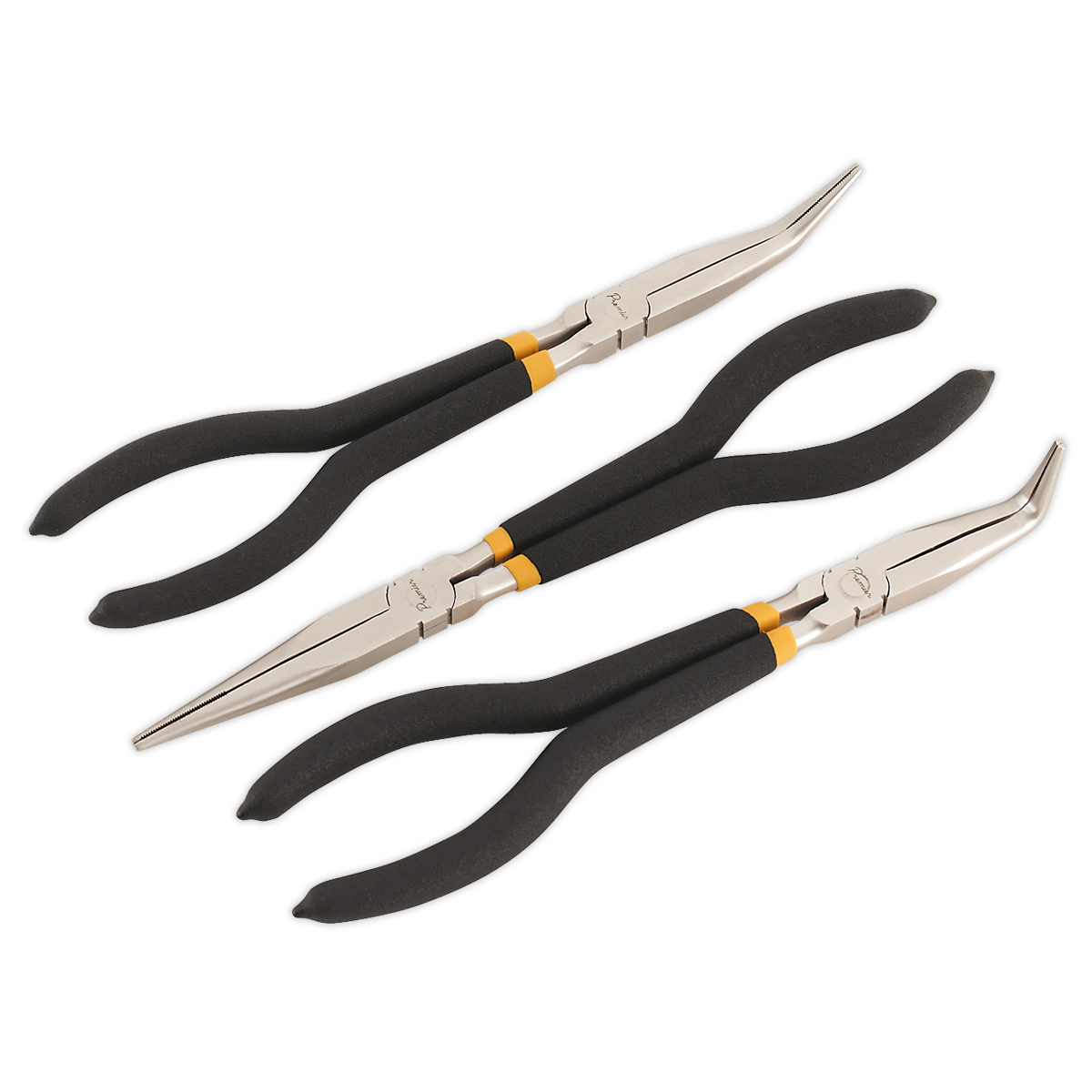 3pc 280mm Needle Nose Pliers Set - Ni-Fe Finish