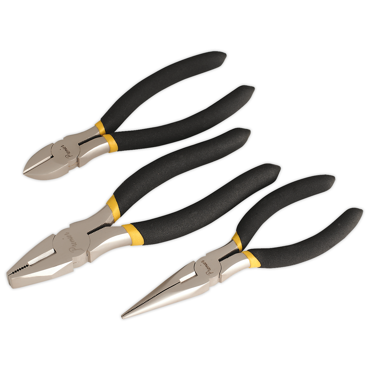 3pc Pliers Set Ni-Fe Finish