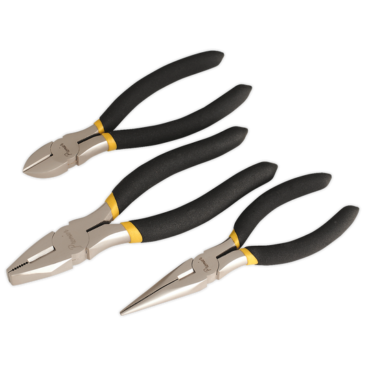 3pc Pliers Set Ni-Fe Finish