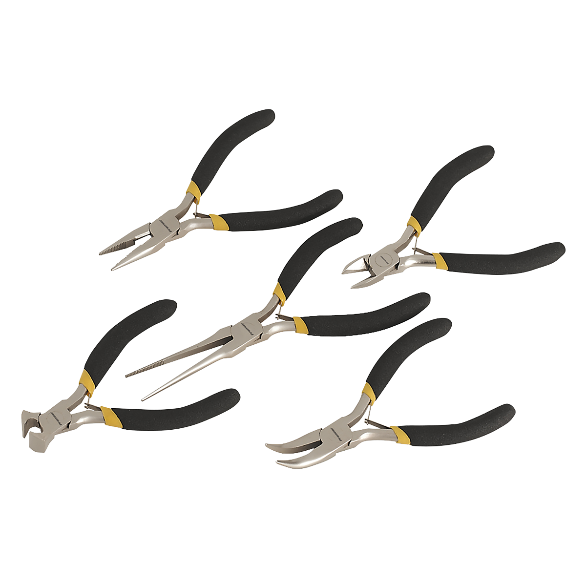 5pc Mini Pliers Set Ni-Fe Finish