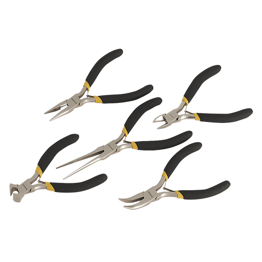 5pc Mini Pliers Set Ni-Fe Finish