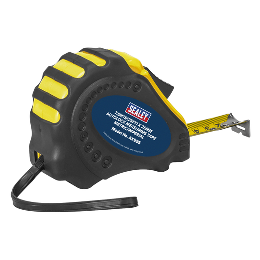 7.5m(25ft) x 25mm Auto Lock Tape Measure - Metric/Imperial