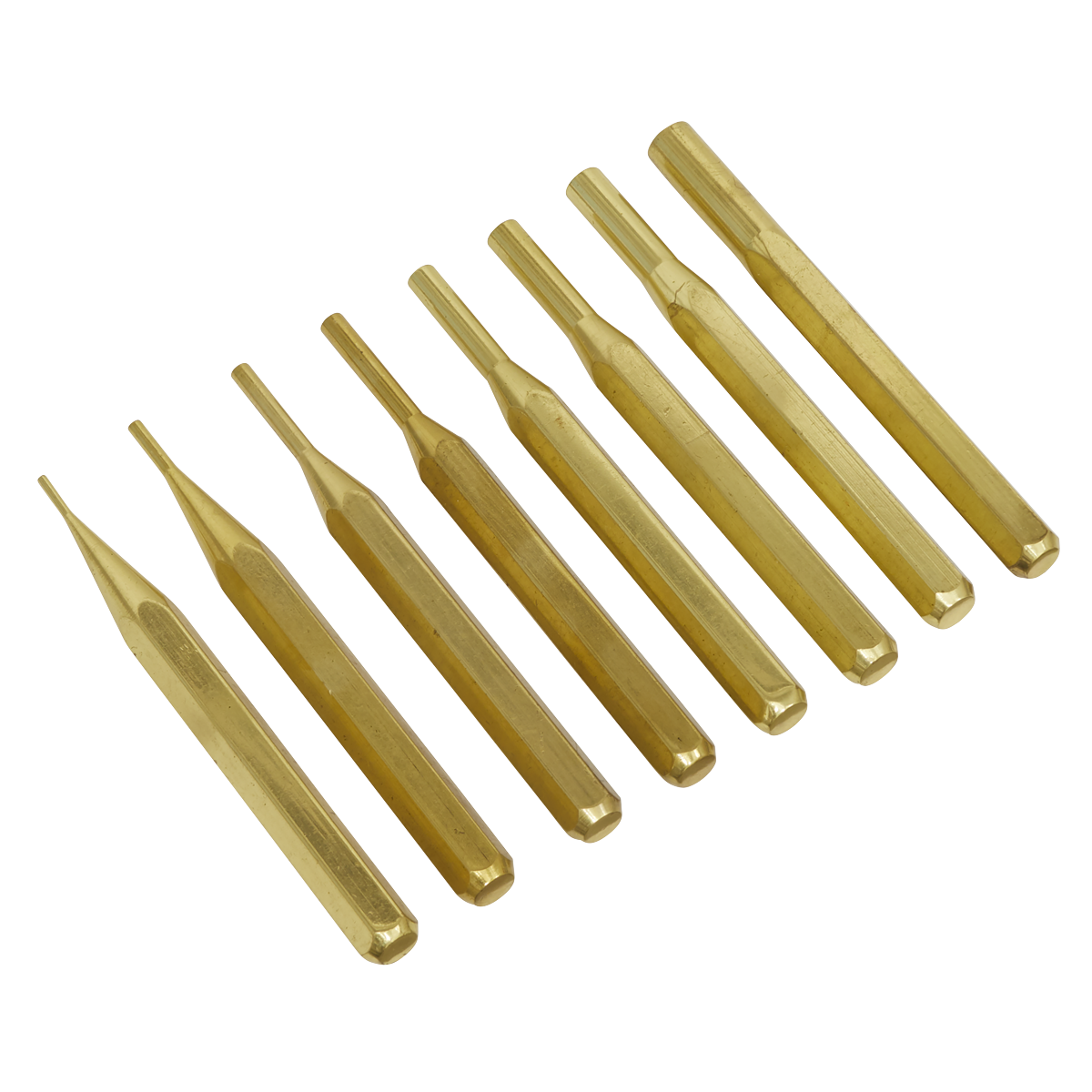 8pc Brass Pin Punch Set