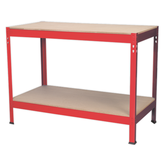 1.2m Steel Workbench with Wooden Top