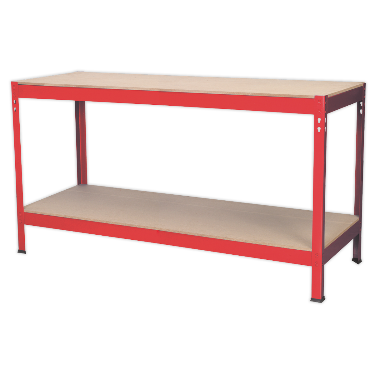 1.53m Steel Workbench with Wooden Top