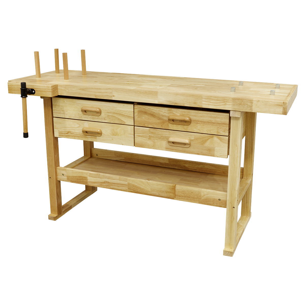 Woodworking Bench with 4 Drawers