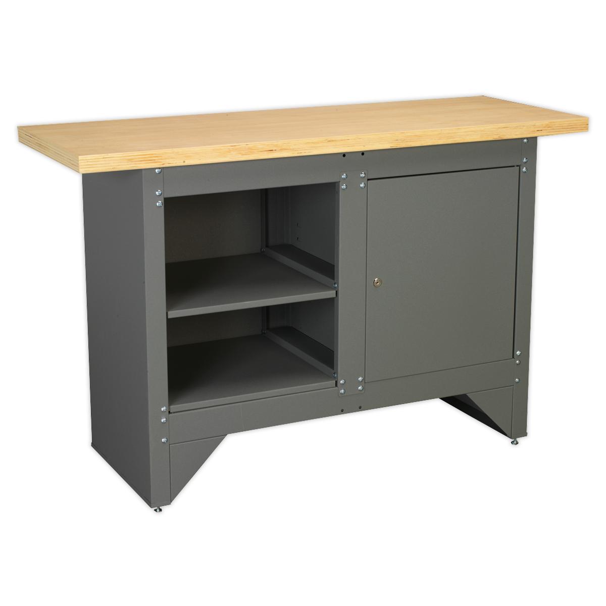 Heavy-Duty Workbench with Cupboard