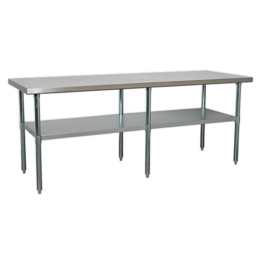 2.1m Stainless Steel Workbench