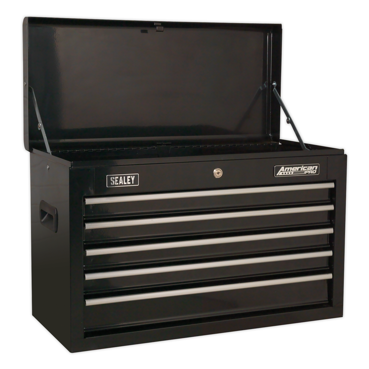 5 Drawer Topchest with Ball-Bearing Slides - Black