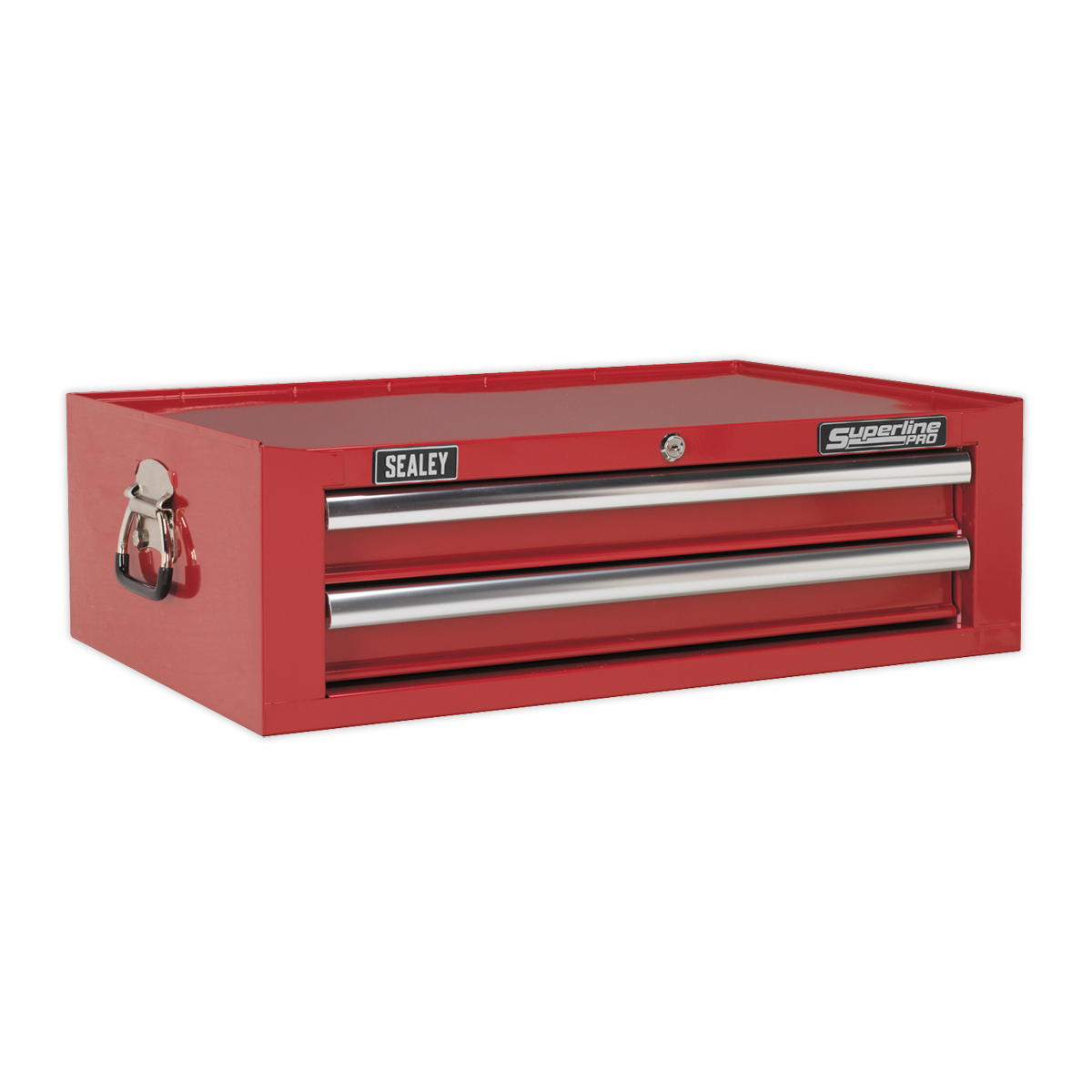 2 Drawer Mid-Box with Ball-Bearing Slides - Red