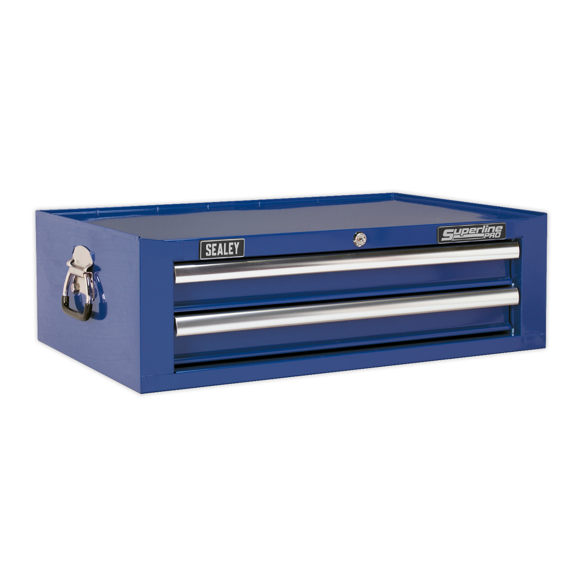 2 Drawer Mid-Box with Ball-Bearing Slides - Blue