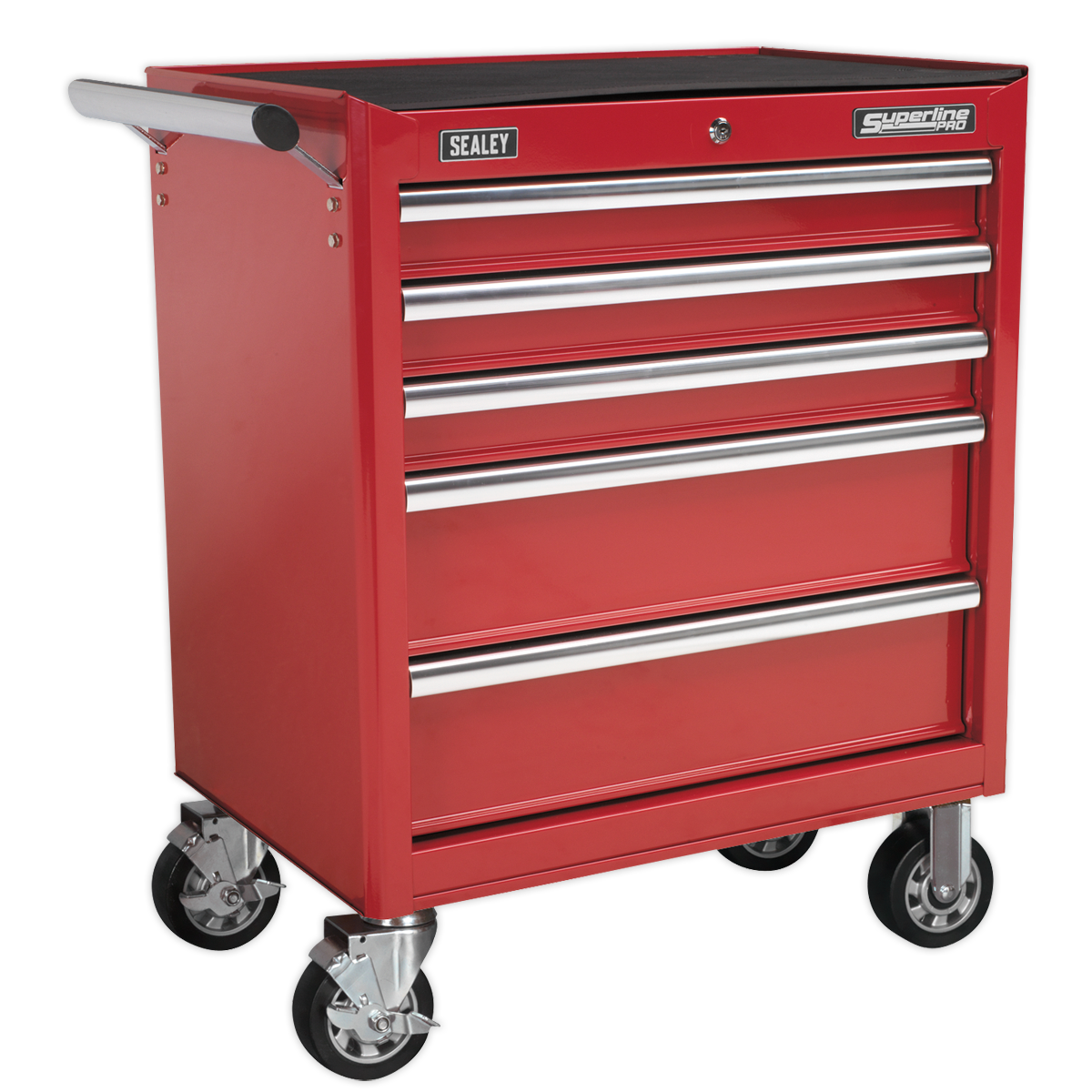 5 Drawer Rollcab with Ball-Bearing Slides - Red