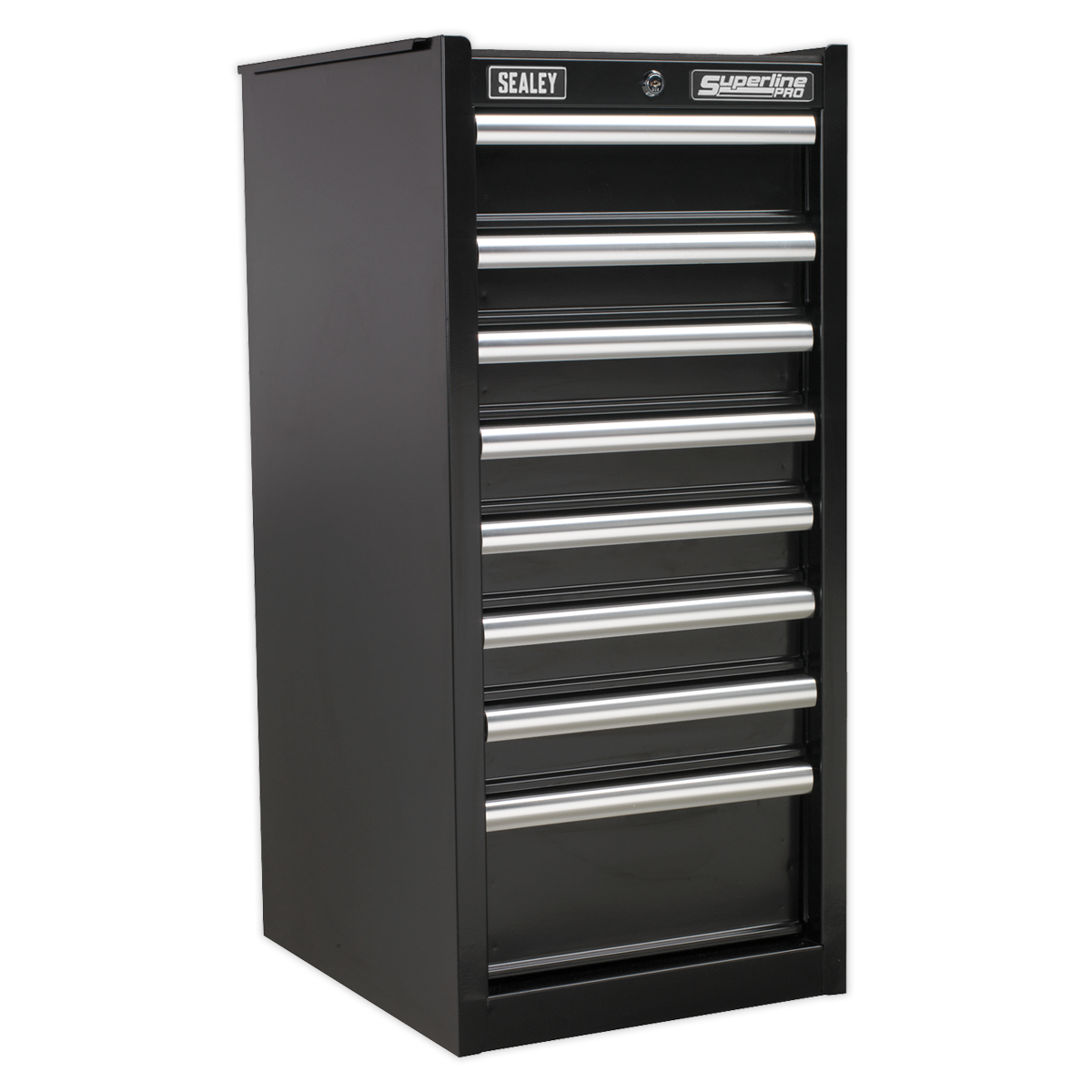 8 Drawer Hang-On Chest with Ball-Bearing Slides - Black