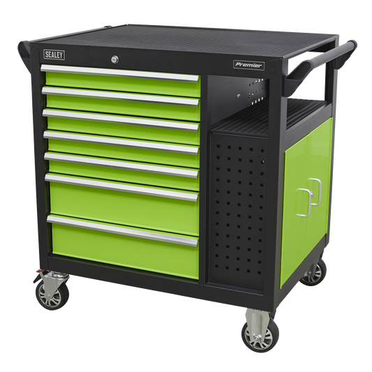 7 Drawer & Cupboard 920mm Mobile Workstation