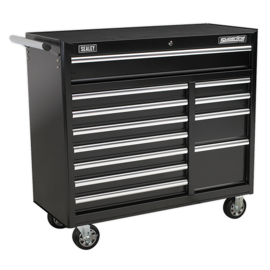 12 Drawer Rollcab with Ball-Bearing Slides - Black