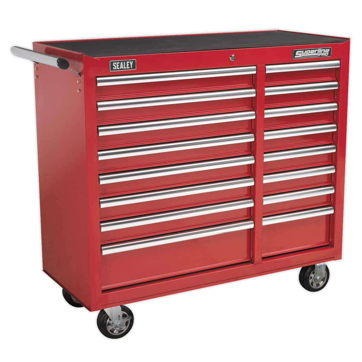 16 Drawer Rollcab with Ball-Bearing Slides - Red