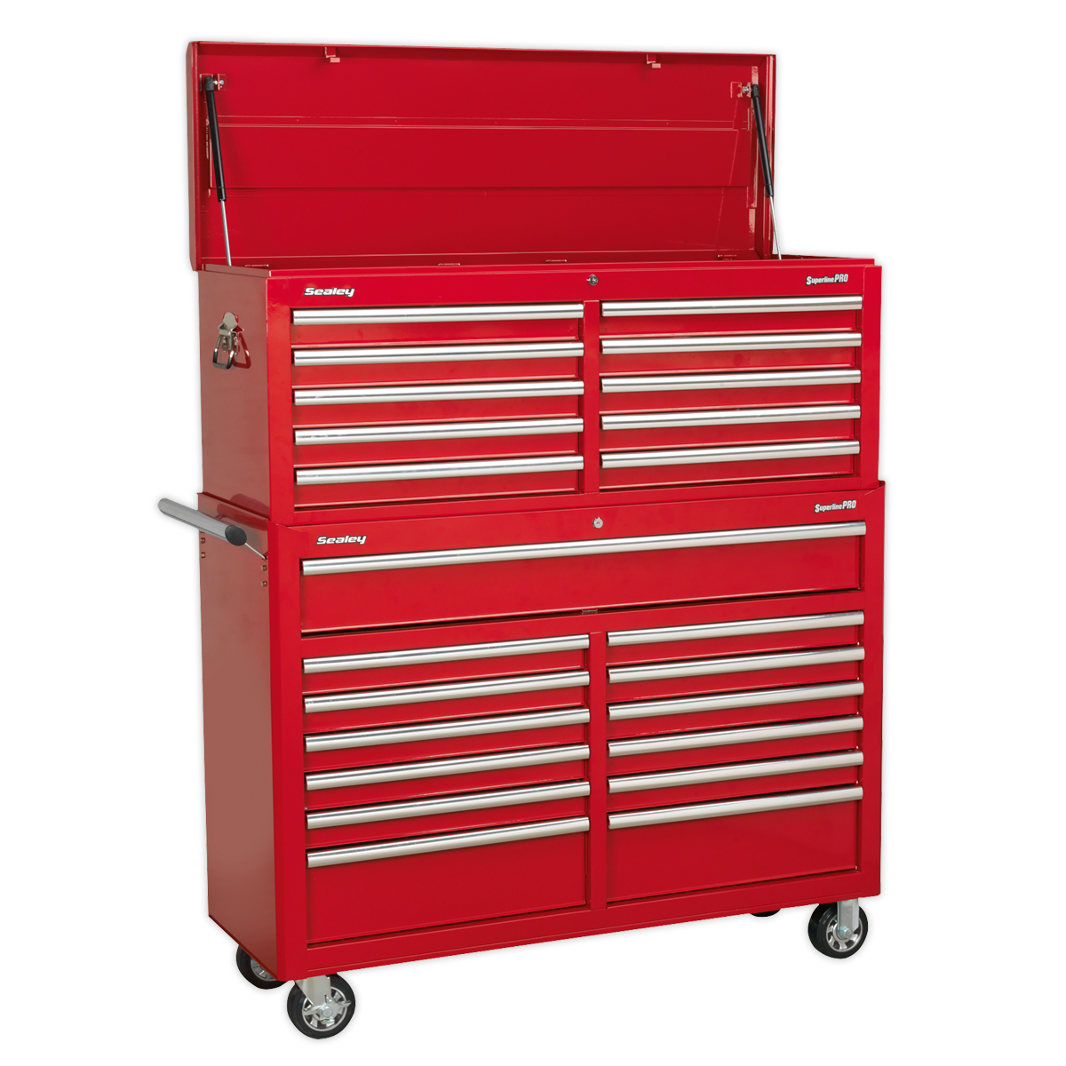 Tool Chest Combination 23 Drawer with Ball-Bearing Slides - Red