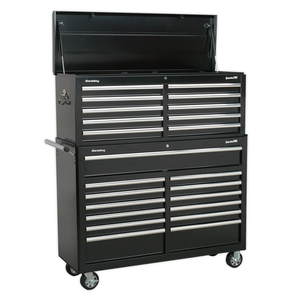 Tool Chest Combination 23 Drawer with Ball-Bearing Slides - Black