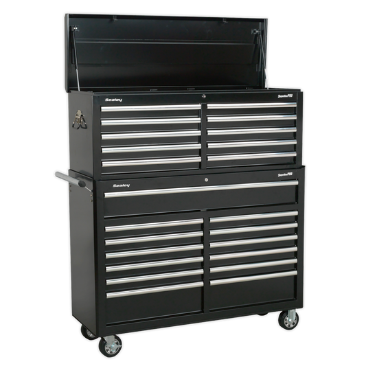 Tool Chest Combination 23 Drawer with Ball-Bearing Slides - Black