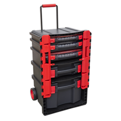 Professional Mobile Toolbox with 5 Removable Storage Cases