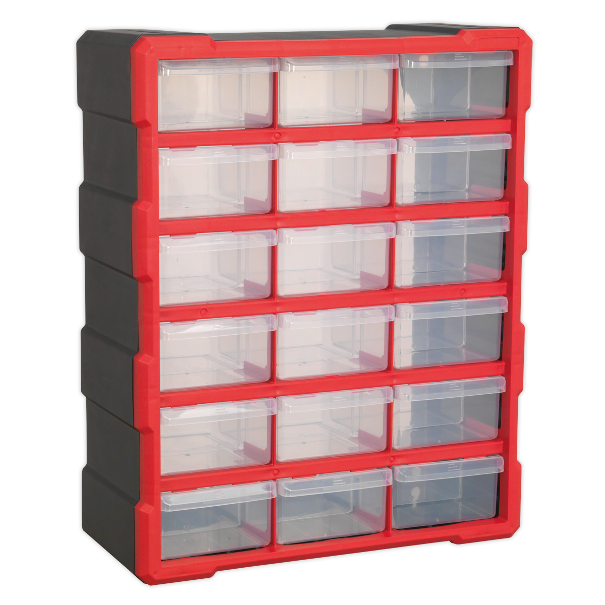 18 Drawer Cabinet Box - Red/Black